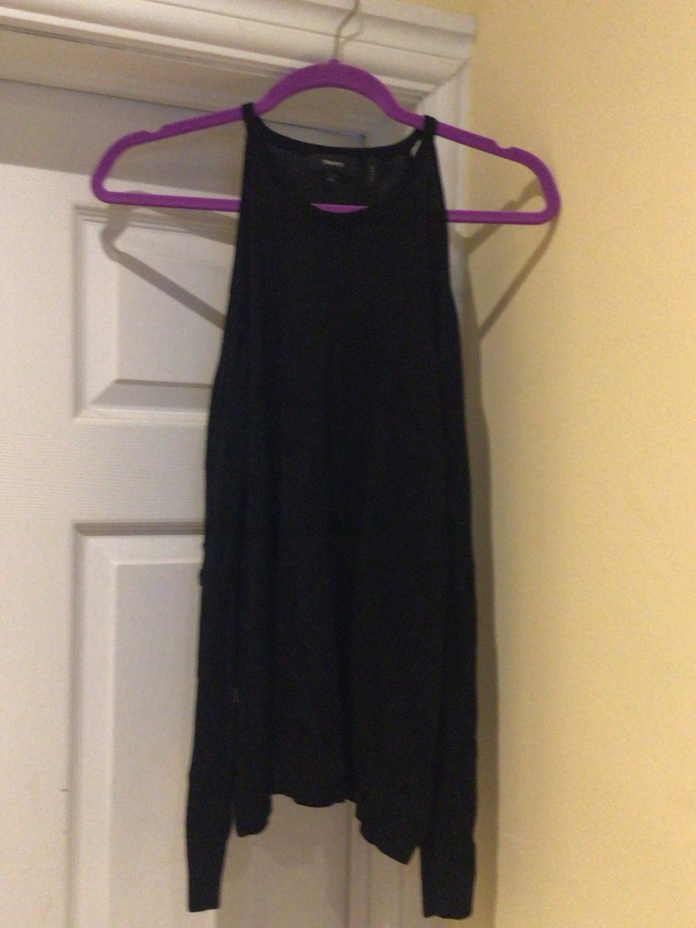 Theory Black Cold Shoulder sweater